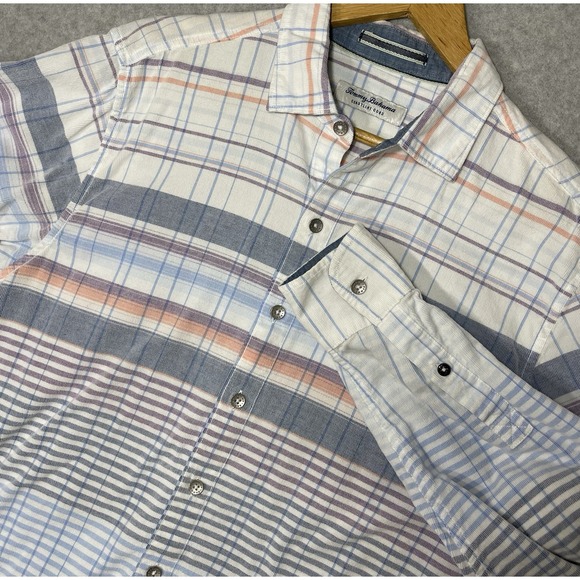 Tommy Bahama Other - Tommy Bahama Shirt‎ Men's Medium Long Sleeve Coastline Cord Corduroy Plaid Blue